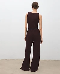 Mango Women's Marl Belted Jumpsuit