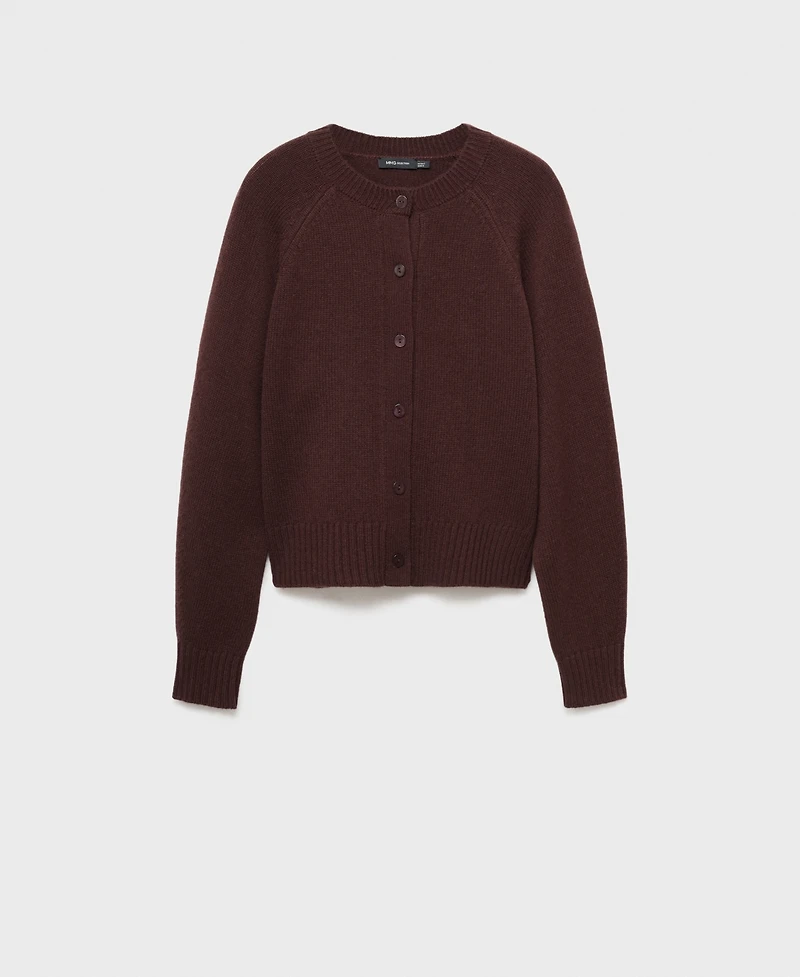 Mango Women's Chunky Knit Wool-Blend Cardigan