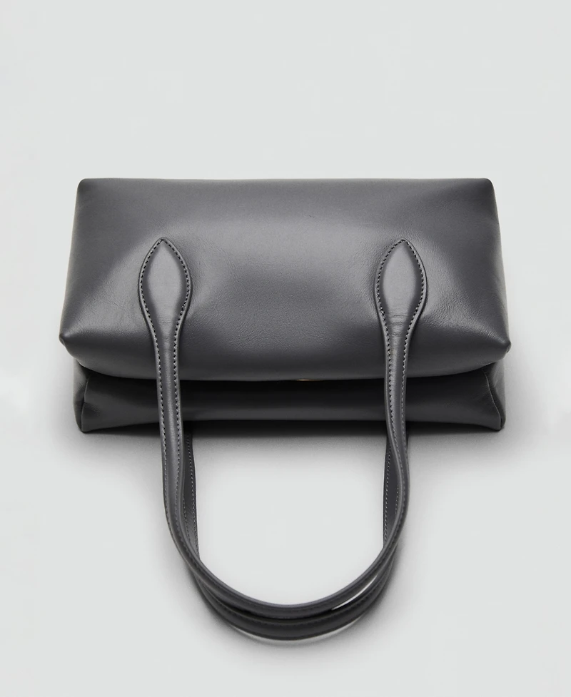 Mango Women's Quilted Leather Shoulder Bag