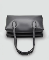 Mango Women's Quilted Leather Shoulder Bag