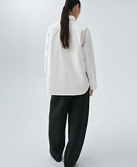 Mango Women's Oversize Poplin Shirt