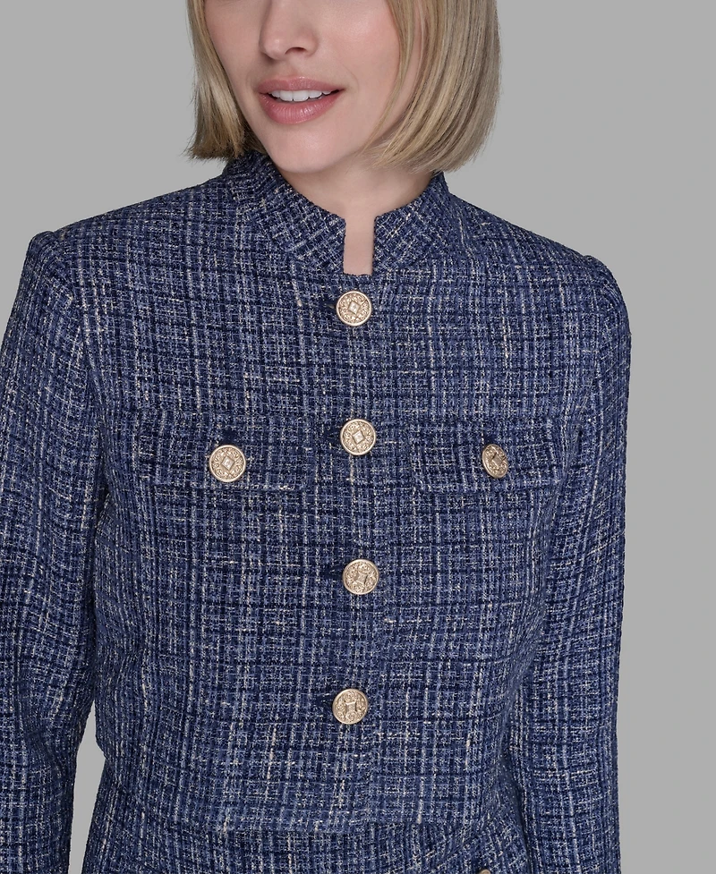 Karl Lagerfeld Paris Women's Muti Textured Tweed Jacket