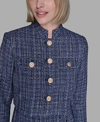 Karl Lagerfeld Paris Women's Muti Textured Tweed Jacket