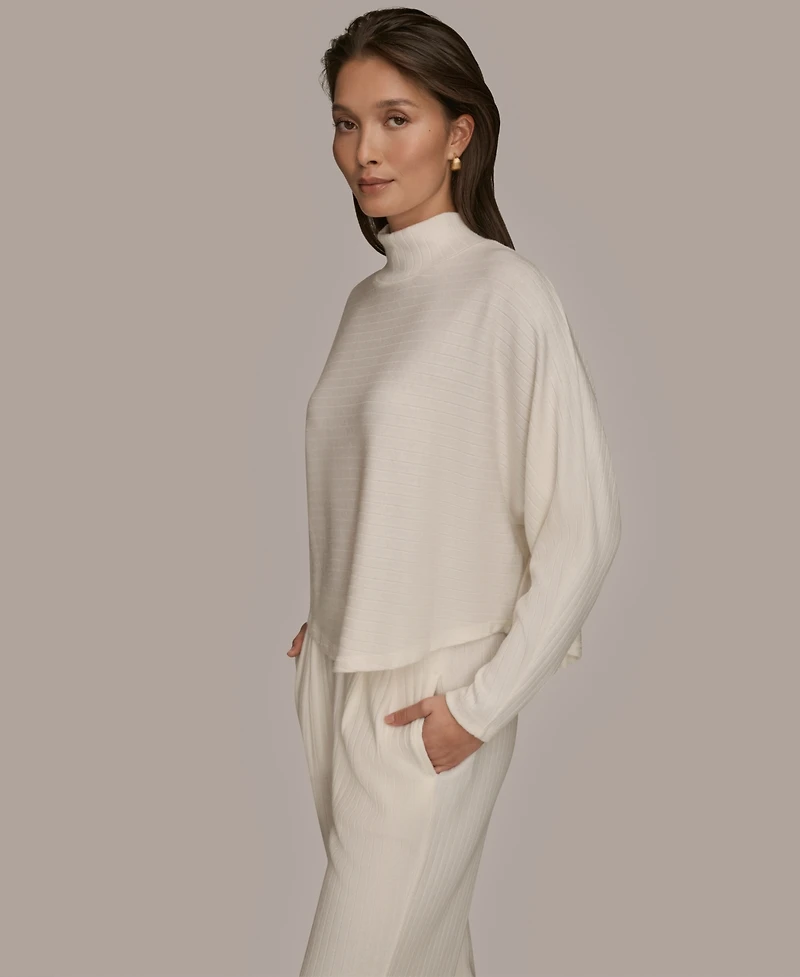 Donna Karan Weekend Women's Mock Neck Crop Top