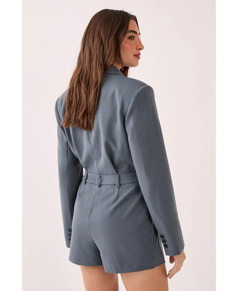 Nasty Gal Women's Tailored Button Detail Romper