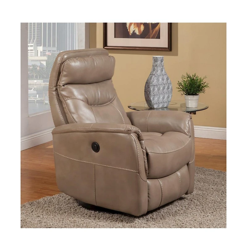 Parker Living Single Piece 90% Polyester, 10% Pu Gemini - Linen Power Swivel Glider Recliner