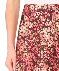 CeCe Women's Side Zipper Bias Midi Skirt