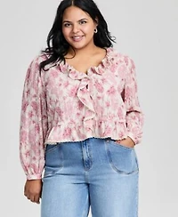 Now This Womens Ruffled Peplum Top Macys Exclusive