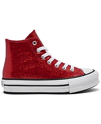 Converse Little Girls Chuck Taylor All Star Glitter Lift Platform Casual Sneakers from Finish Line