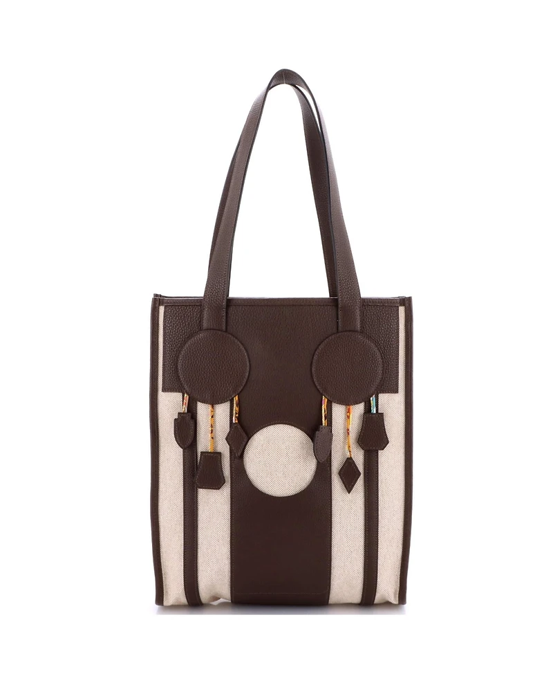 Pre-Owned HERMA‰S Petit H Dream Catcher Tote Toile and Leather