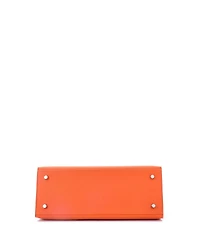 Pre-Owned HERMA‰S Kelly 28 Handbag Orange Epsom with Palladium Hardware
