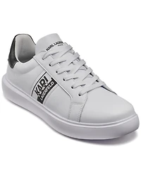 Karl Lagerfeld Paris Men's Side Logo Plain Toe Sneakers