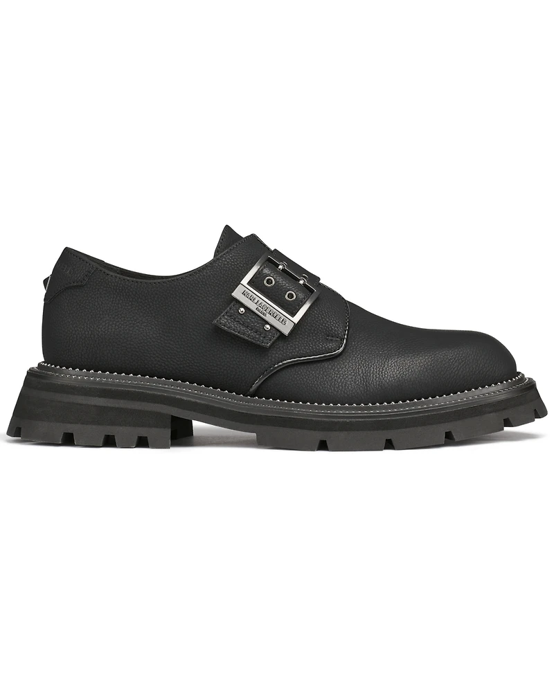 Karl Lagerfeld Paris Men's Pebble Monk Strap Dress Shoes