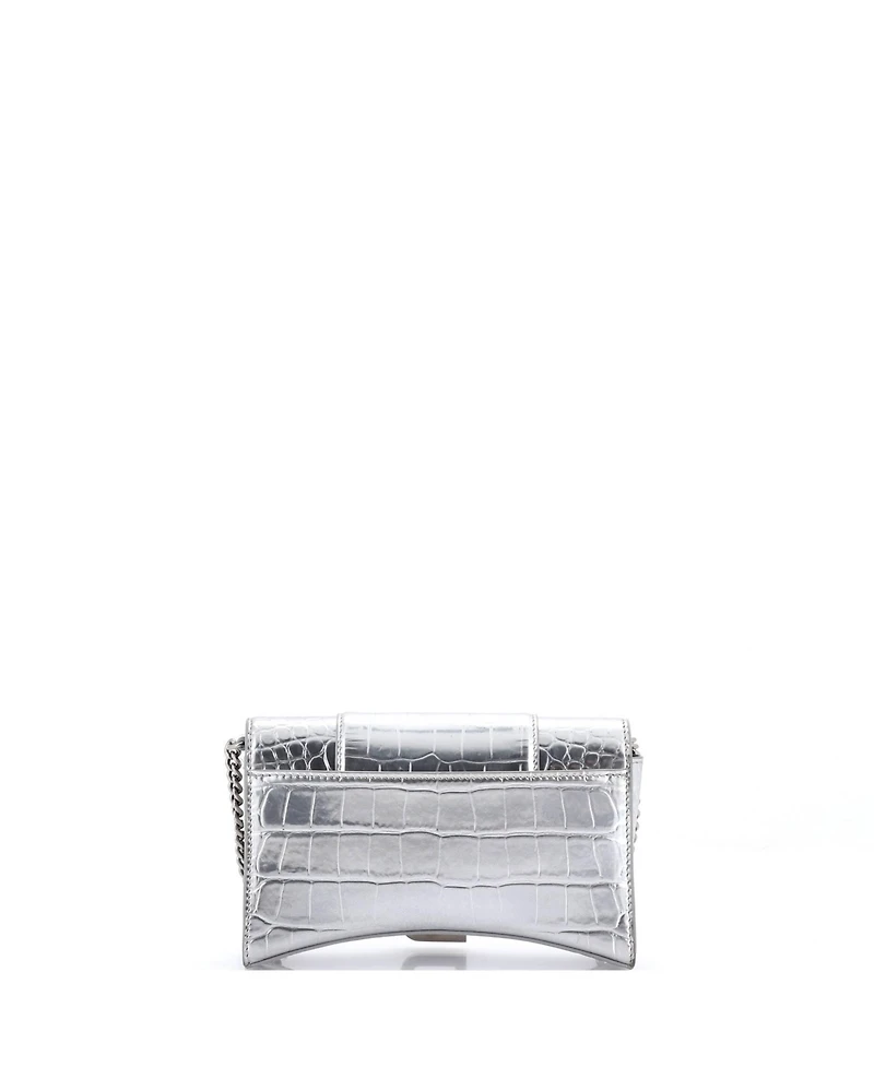 Pre-Owned Balenciaga Xs Hourglass Crossbody Bag Embossed Leather