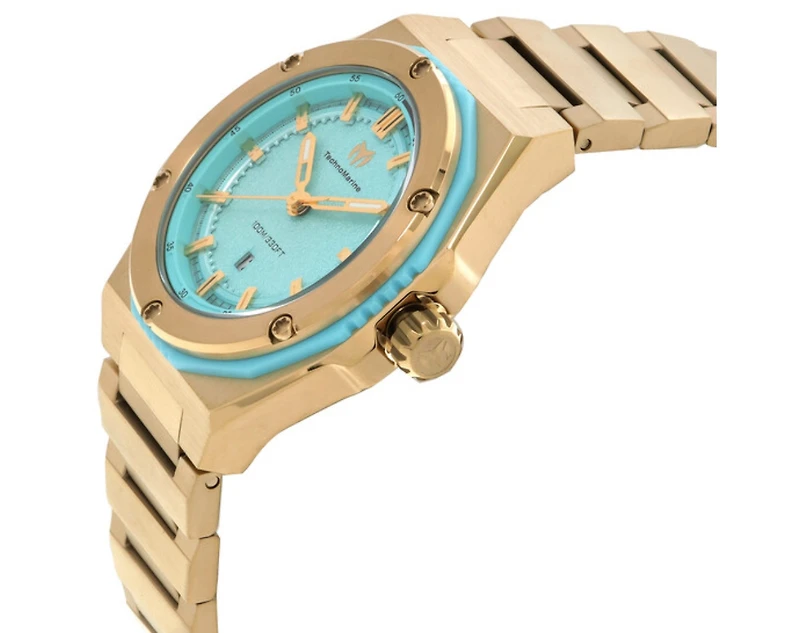 Technomarine Women's Tm-416087 Coral Quartz Green Dial Watch