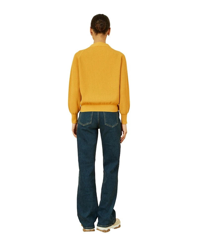 Yumi Women's Knitted Stitch Detail Cardigan