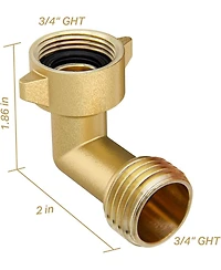 Twinkle Star Garden Hose Elbow Connector Brass Heavy Duty 2-Pack