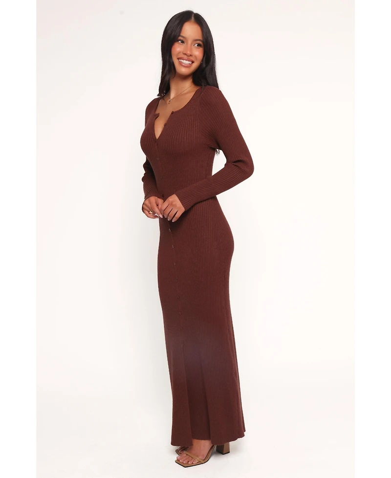 Petal and Pup Women's Marshall Button Through Knit Maxi Dress