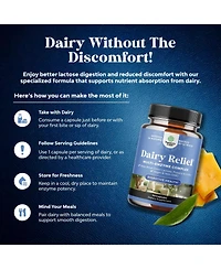 Dairy Relief Capsules, Off white, 90ct