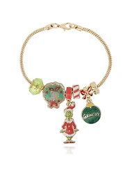 Dr. Seuss Grinch Holiday Charm Beaded Bracelet