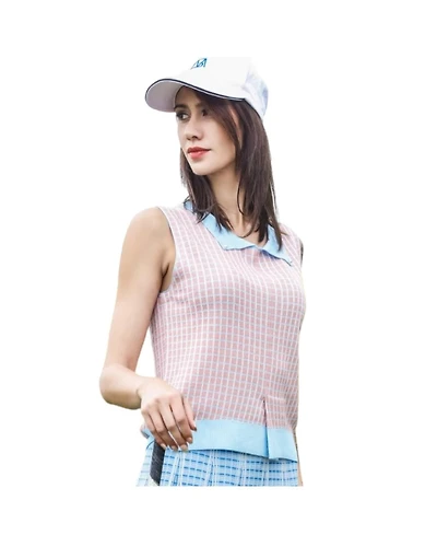 Bellemere New York Women's Tencel Tweed Polo Vest