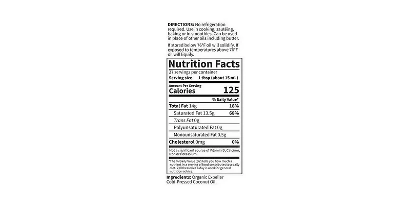Garden of Life Extra Virgin Coconut Oil, 14 Oz