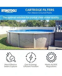 Swimline HydroTools 50 Sq Ft Sure Flo Cartridge Pool Filter Tank and Elements