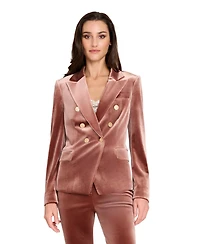 Tahari Asl Women's Velvet Lapel Collar Blazer