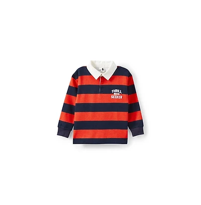 Cotton On Boys Rugby Polo Fleece Top
