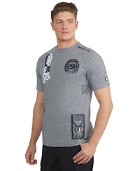 Ecko Unltd Men's Patched Up Varsity Short Sleeve Knit T-Shirt