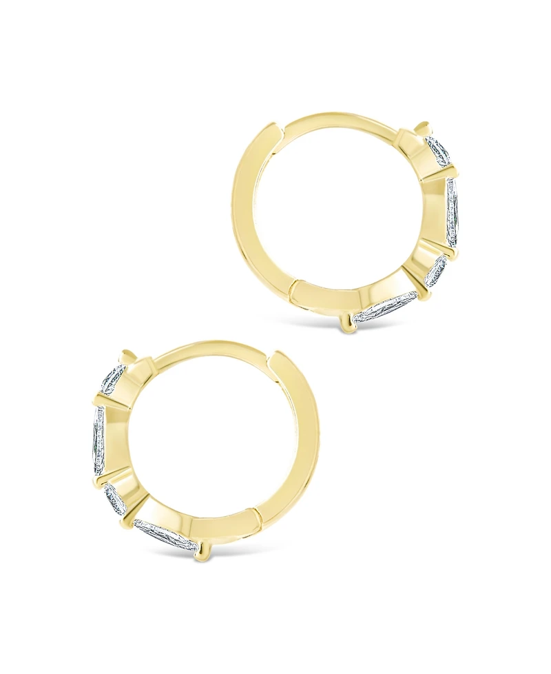Sterling Forever Sterling Silver Kensington Micro Hoops