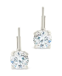 Sterling Forever Sterling Silver Round Cut French Clip Earrings