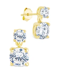 Sterling Forever Silver Galatea Brilliant Cut Cz Studs