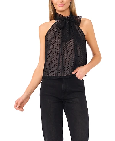 CeCe Women's Flowy Halter Sleeveless Top