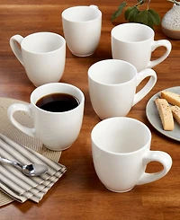 Tabletops Gallery Embossed Mugs, Set of 6, Service For 6