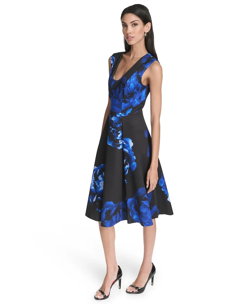 Halston Women's Printed Sleeveless Dress