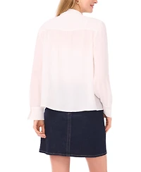 Vince Camuto Women's Front Tie And Pintuck Long-Sleeve Top