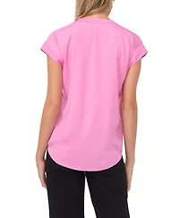 Vince Camuto Women's V-Neck Front Placket Blouse Top