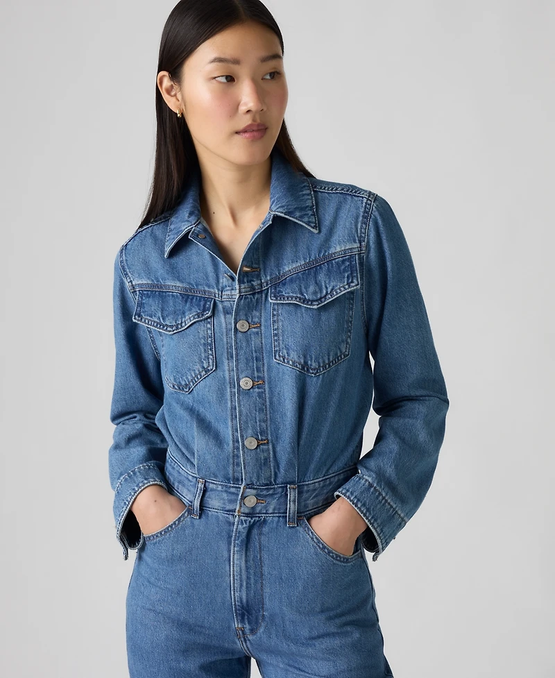 Levi's Women's Western Long Sleeve Jumpsuit