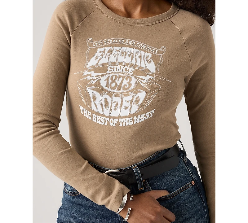 Levi's Women's Graphic Essential Raglan Long Sleeve Top