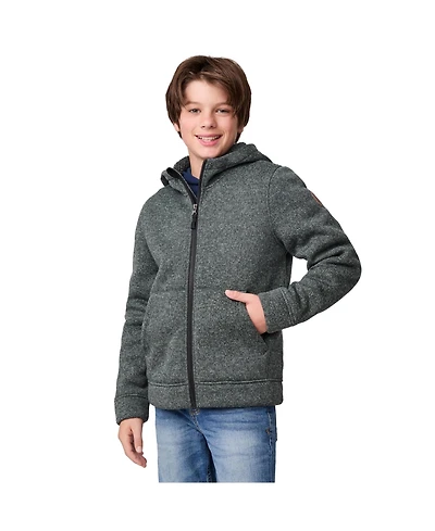 Free Country Boys' Textured Coyote Mountain Fleece Hoodie Jacket
