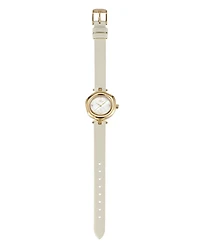 Ettika Open Circle Gold Plated Leather Watch,70-110mm