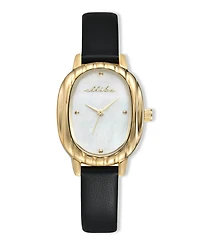 Ettika Timeless Texture Gold Plated Leather Watch
