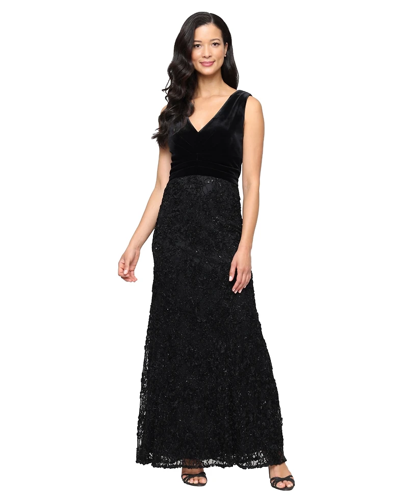 Alex Evenings Petite Sleeveless Soutch A-Line Long Dress