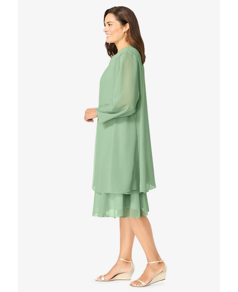 Woman Within Women's 2-Piece Jacket Dress