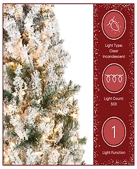 National Tree Company First Traditions Acacia Flocked Tree 9 ft