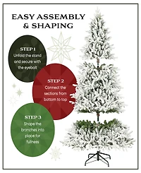 National Tree Company First Traditions Acacia Flocked Tree 9 ft
