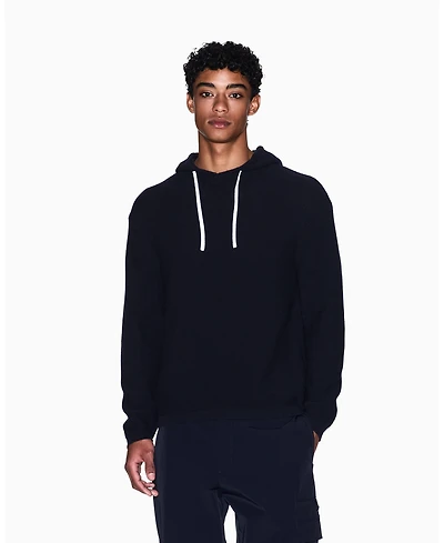 A|X Armani Exchange Men's Waffle Knit Hoodie Sweater