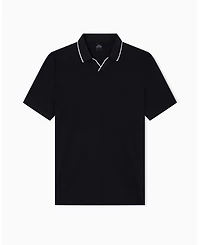 A|X Armani Exchange Men's Johnny Collar Pique with Tipping Polo Shirt