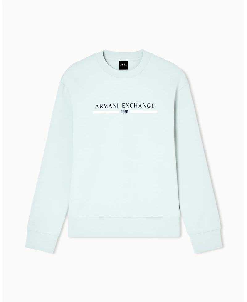 A|X Armani Exchange Men's Center Graphic Crewneck Sweatshirt